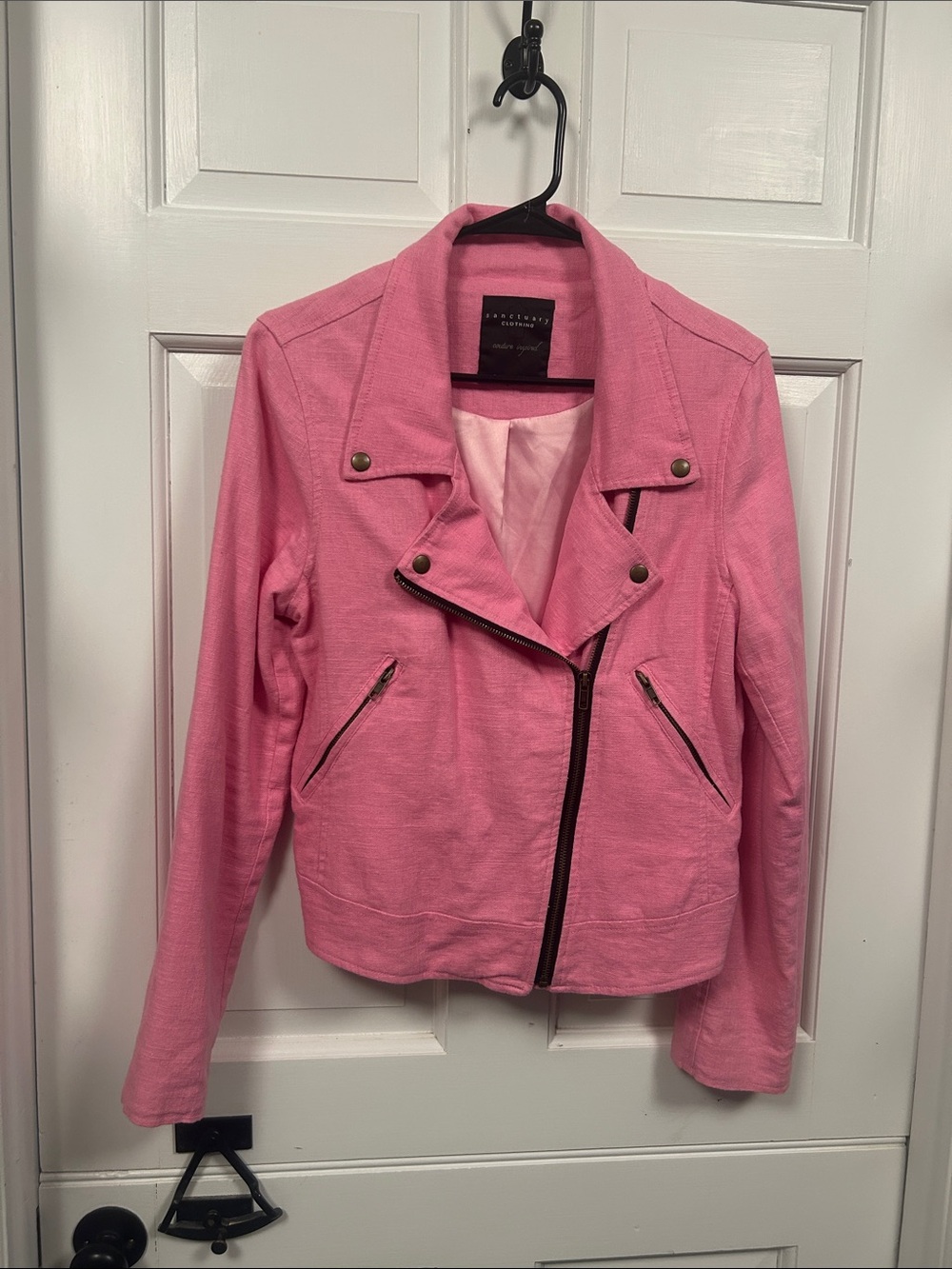 New Without Tags Linen Blend Sanctuary Moto Jacket